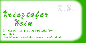 krisztofer wein business card